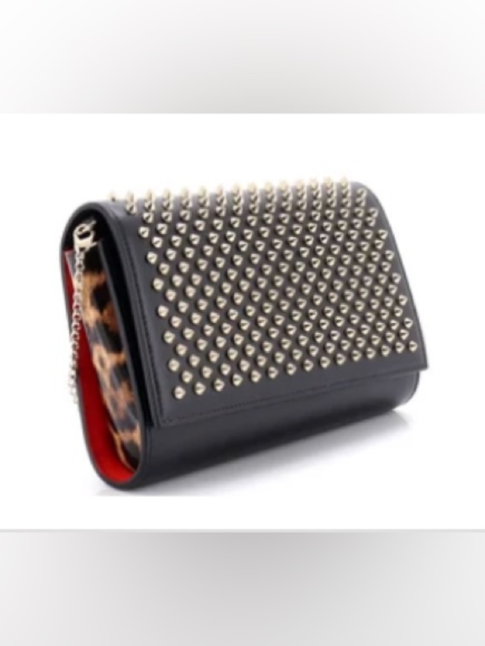 Christian Louboutin Paloma Clutch Spiked Leather